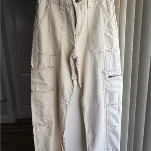 wild fable Cream High-Rise Utility Jeans